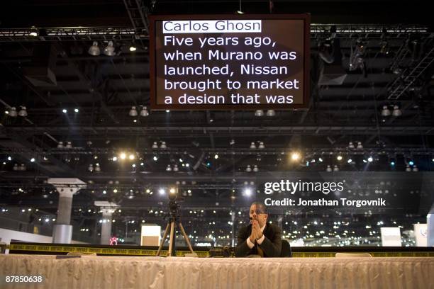 Carlos Ghosn, CEO of Nissan and Renault at the Los Angeles auto show November 14, 2007 in Los Angeles, California.