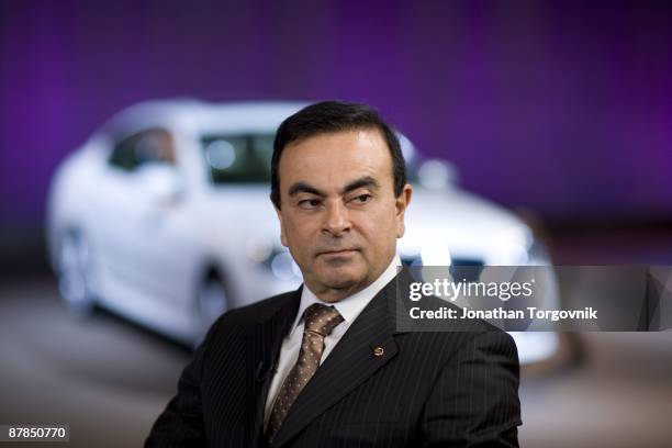 Carlos Ghosn, CEO of Nissan and Renault poses for a photo at the Los Angeles auto show November 14, 2007 in Los Angeles, California.