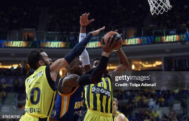 Thomas Robinson, #0 of Khimki Moscow in action during the 2017/2018 Turkish Airlines EuroLeague Regular Season game between Fenerbahce Dogus Istanbul...