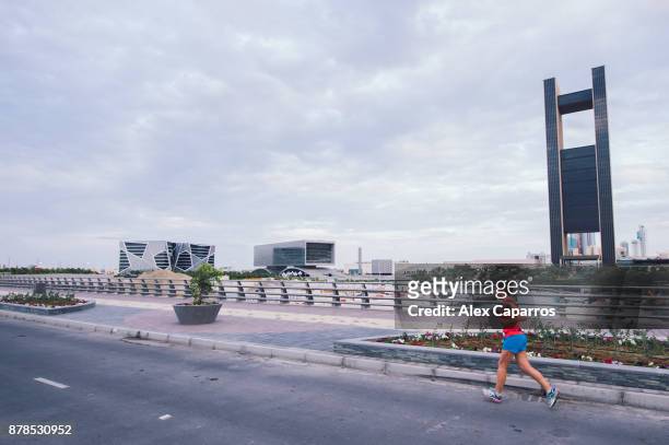 Women compete during IronGirl ahead of IRONMAN 70.3 Middle East Championship Bahrain on November 24, 2017 in Bahrain, Bahrain.