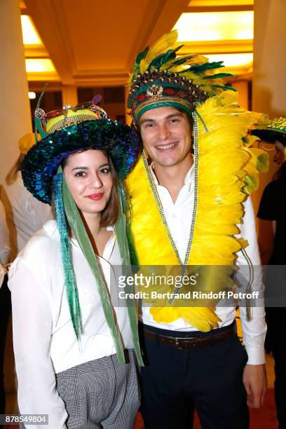 Catherinette and Nicolas of Chanel attend the "Comite Montaigne" Celebrates Sainte-Catherine with Maisons de Couture of Avenue Montaigne. On this...
