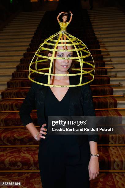 Catherinette of Stephane Rolland attends Maisons de Couture of Paris Celebrate Sainte-Catherine at Mairie de Paris on November 24, 2017 in Paris,...