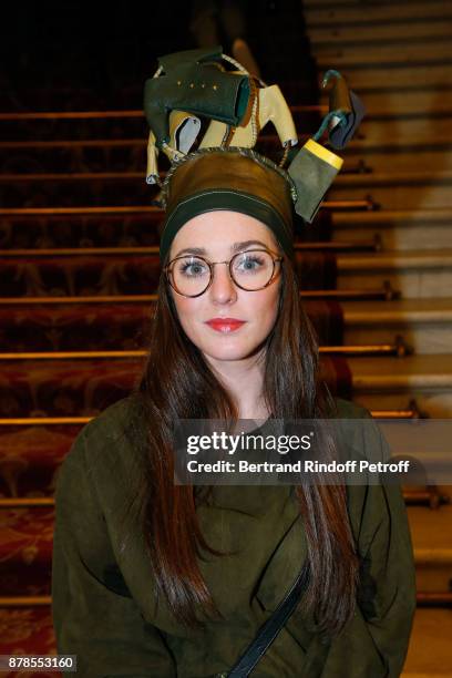 Catherinette attends Maisons de Couture of Paris Celebrate Sainte-Catherine at Mairie de Paris on November 24, 2017 in Paris, France.