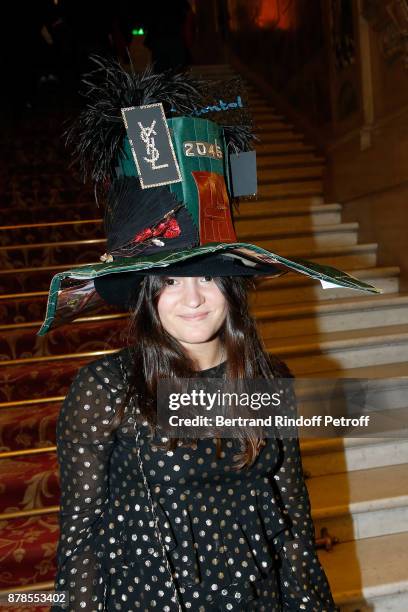 Catherinette of Yves Saint-Laurent attends Maisons de Couture of Paris Celebrate Sainte-Catherine at Mairie de Paris on November 24, 2017 in Paris,...