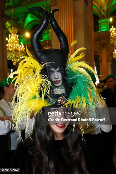 Catherinette attends Maisons de Couture of Paris Celebrate Sainte-Catherine at Mairie de Paris on November 24, 2017 in Paris, France.