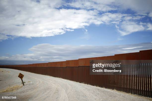 Border fence that separates the U.S. And Mexico stands in Fort Hancock, Texas, U.S., on Wednesday, Nov. 8, 2017. If the renegotiation of the North...