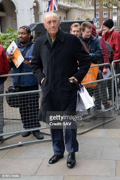 Len Goodman sighting at the BBC on November 24, 2017 in London, England.