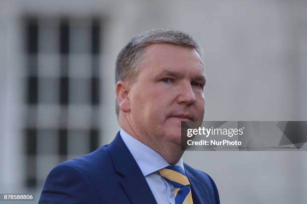 Michael McGrath TD, seen outside Leinster House in Dublin. In Dublin, Ireland, on Friday, 24 November 2017.