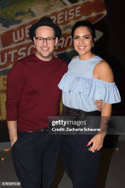 Ben and Jess from KIKA Live at the 'Weltreise Deutschland - Die Show' Photo Call at Fernsehwerft Berlin on November 24, 2017 in Berlin, Germany.