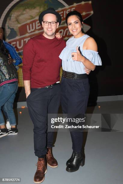 Ben and Jess from KIKA Live at the 'Weltreise Deutschland - Die Show' Photo Call at Fernsehwerft Berlin on November 24, 2017 in Berlin, Germany.