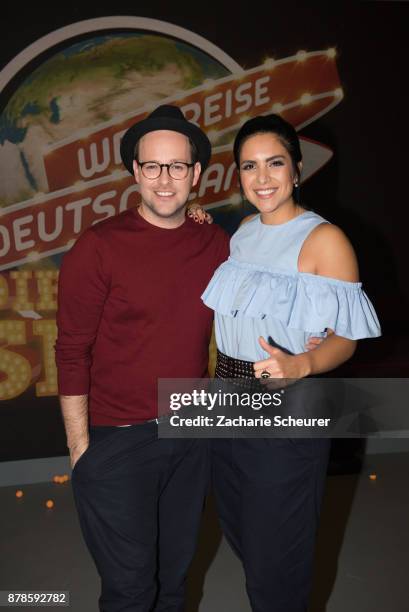 Ben and Jess from KIKA Live at the 'Weltreise Deutschland - Die Show' Photo Call at Fernsehwerft Berlin on November 24, 2017 in Berlin, Germany.