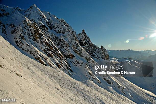 the alps - la plagne stock pictures, royalty-free photos & images