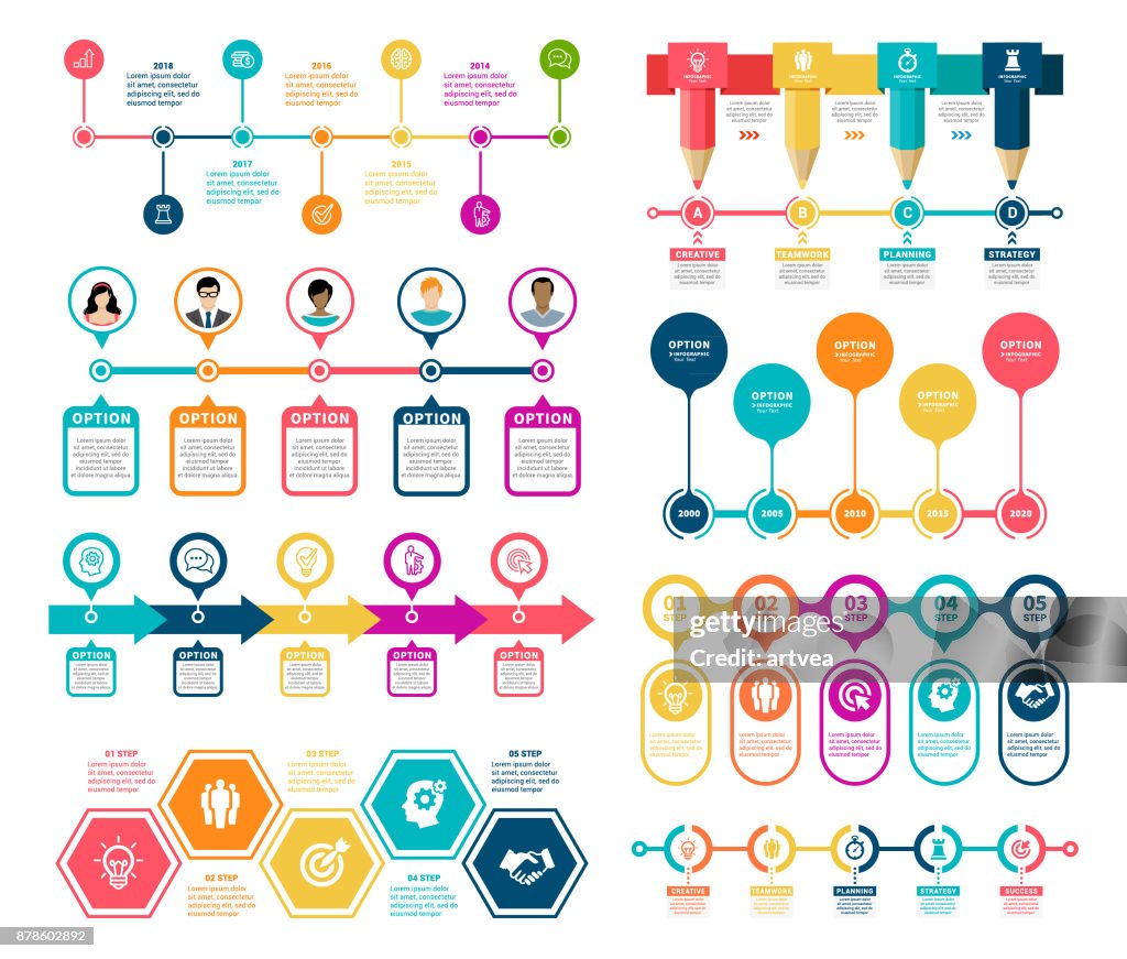 Timeline Infographic Elements