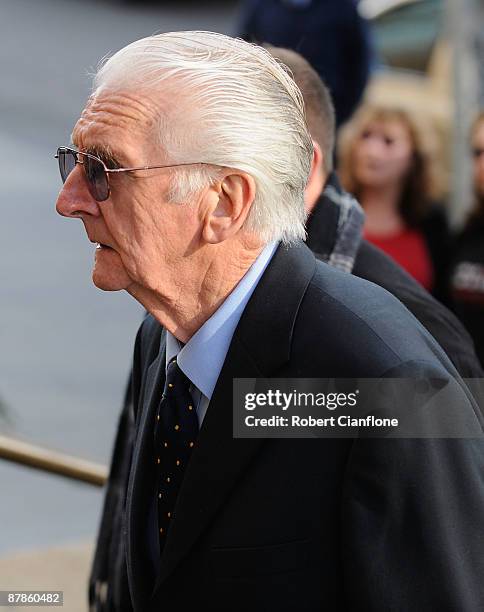 Terry Norris arrives at the State Funeral for veteran Australian actor Charles William 'Bud' Tingwell, who died last Friday of cancer aged 86, at St...