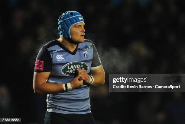 Cardiff Blues' Olly Robinson during the Guinness Pro14 Round 9 match between Cardiff Blues and Connacht Rugby at Cardiff Arms Park on November 4,...