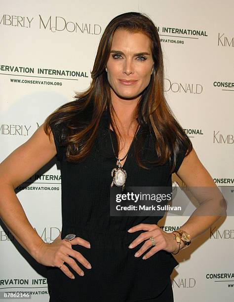 Actress Brooke Shields attends jewelry designer Kimberly McDonald's debut of the Turtle Collection at Les Deux on May 19, 2009 in Hollywood,...