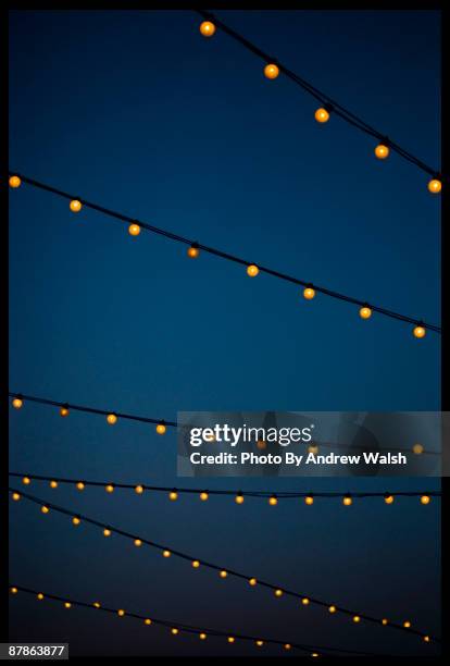 boardwalk lights - string light stock pictures, royalty-free photos & images