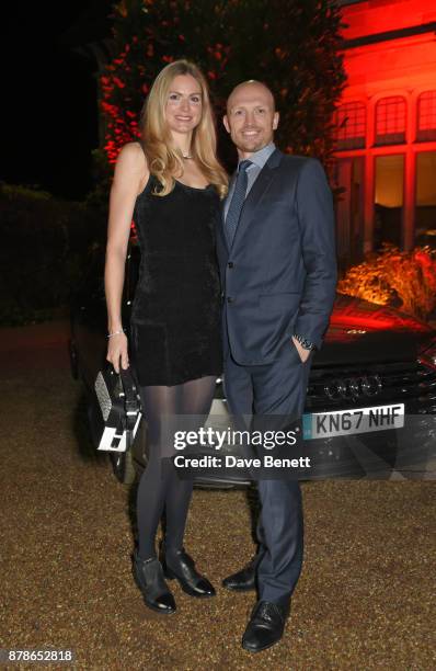 Carolin Hauskeller and Matt Dawson attend the Audi A8 Launch at Cowdray House on November 24, 2017 in Midhurst, England.