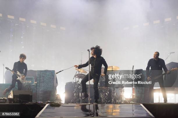At The Drive In perform at The SSE Hydro on November 24, 2017 in Glasgow, Scotland.