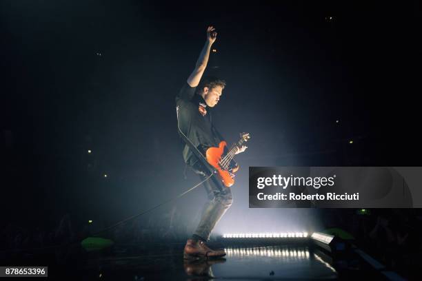 Mike Kerr of Royal Blood performs at The SSE Hydro on November 24, 2017 in Glasgow, Scotland.