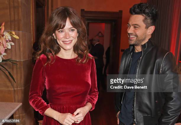 Anna Friel and Dominic Cooper attend the Audi A8 Launch at Cowdray House on November 24, 2017 in Midhurst, England.