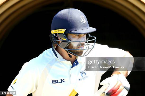 Glenn Maxwell of Victoria takes to the field during day two of the Sheffield Shield match between New South Wales and Victoria at North Sydney Oval...