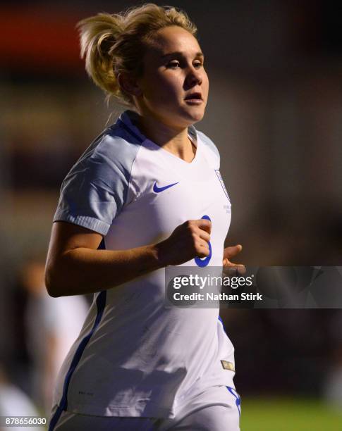 Isobel Christiansen of England during the FIFA Women's World Cup Qualifier between England and Bosnia at Banks' Stadium on November 24, 2017 in...