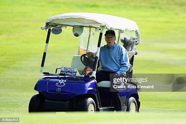 Bruce Forsyth sits in his buggy during the Pro Am at the BMW PGA Championship at Wentworth on May 20, 2009 in Virginia Water, England.