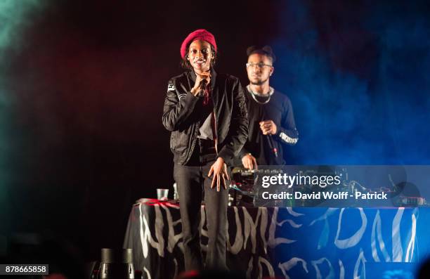 Little Simz opens for Gorillaz at Zenith de Paris on November 24, 2017 in Paris, France.