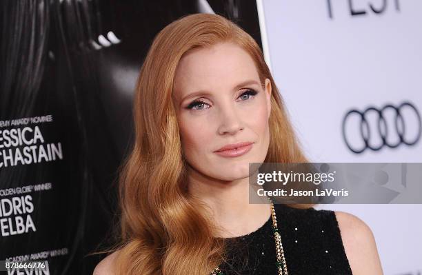 Actress Jessica Chastain attends the closing night gala screening of "Molly's Game" at the 2017 AFI Fest at TCL Chinese Theatre on November 16, 2017...