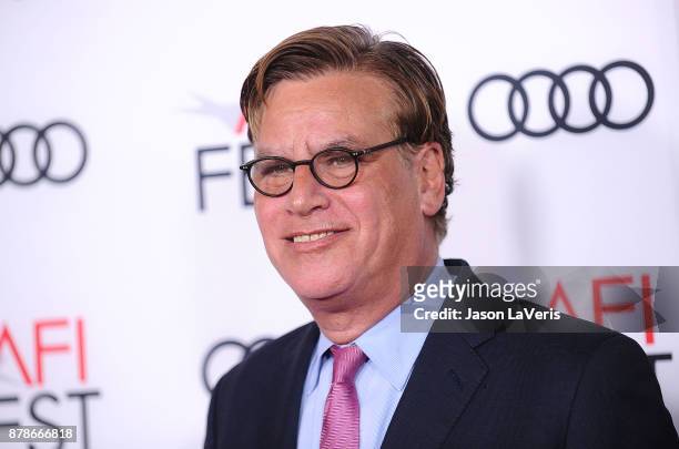 Writer Aaron Sorkin attends the closing night gala screening of "Molly's Game" at the 2017 AFI Fest at TCL Chinese Theatre on November 16, 2017 in...