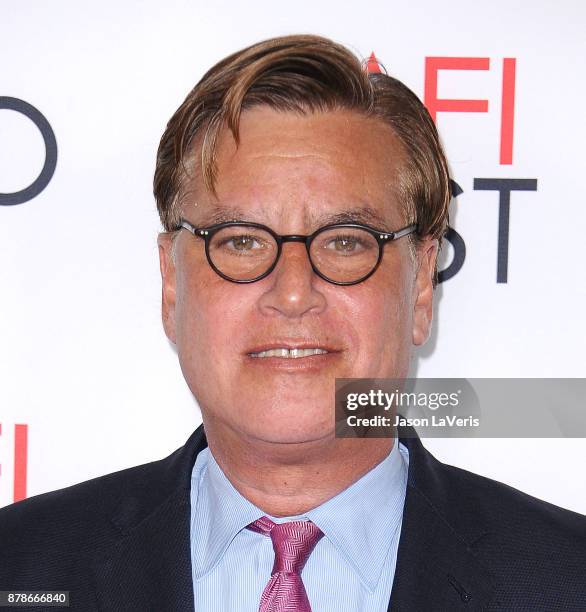 Writer Aaron Sorkin attends the closing night gala screening of "Molly's Game" at the 2017 AFI Fest at TCL Chinese Theatre on November 16, 2017 in...