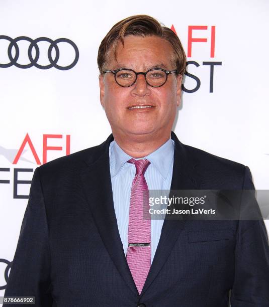 Writer Aaron Sorkin attends the closing night gala screening of "Molly's Game" at the 2017 AFI Fest at TCL Chinese Theatre on November 16, 2017 in...