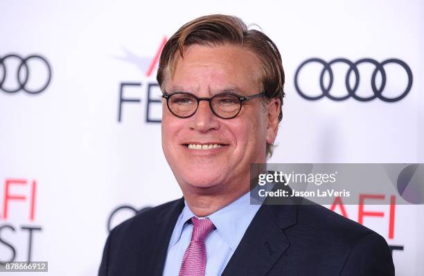 Writer Aaron Sorkin attends the closing night gala screening of "Molly's Game" at the 2017 AFI Fest at TCL Chinese Theatre on November 16, 2017 in...