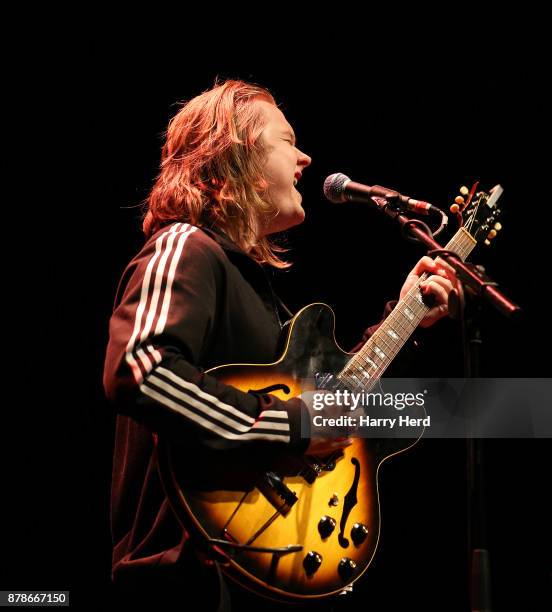 Lewis Capaldi performs at The Hexagon on November 24, 2017 in Reading, England.