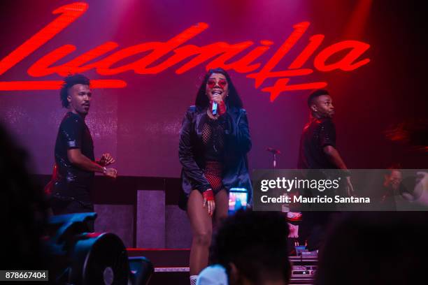 Nov 24: Ludmilla performs live on stage at Brooks Bar on November 24, 2017 in Sao Paulo, Brazil.