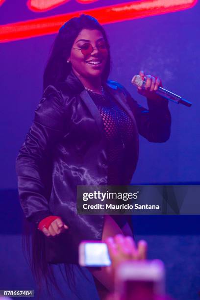 Nov 24: Ludmilla performs live on stage at Brooks Bar on November 24, 2017 in Sao Paulo, Brazil.