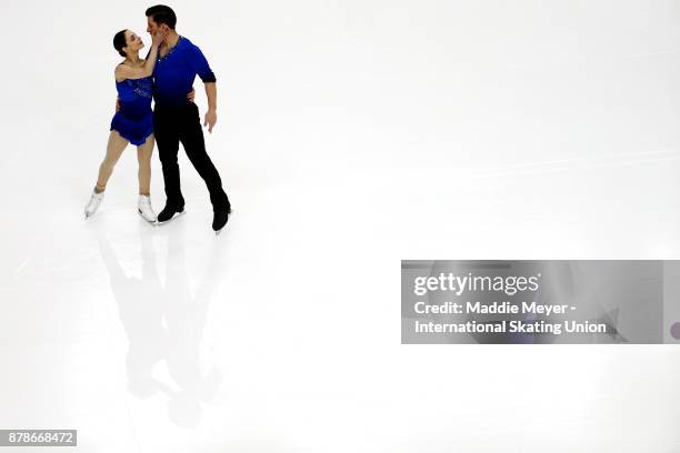 Deanna Stellato and Nathan Bartholomay of the United States perform during the Pairs Short program on Day 1 of the ISU Grand Prix of Figure Skating...