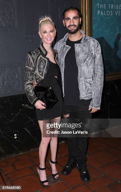 Actress Tara Reid and guest attend the premiere of "The Tribes of Palos Verdes" at The Theatre at Ace Hotel on November 17, 2017 in Los Angeles,...