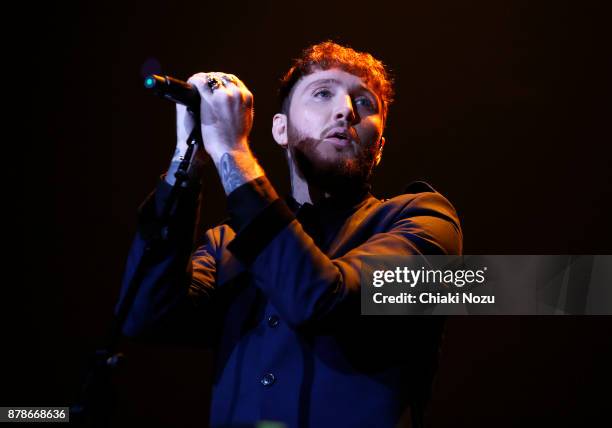 James Arthur performs at SSE Arena Wembley on November 24, 2017 in London, England.