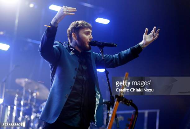 James Arthur performs at SSE Arena Wembley on November 24, 2017 in London, England.