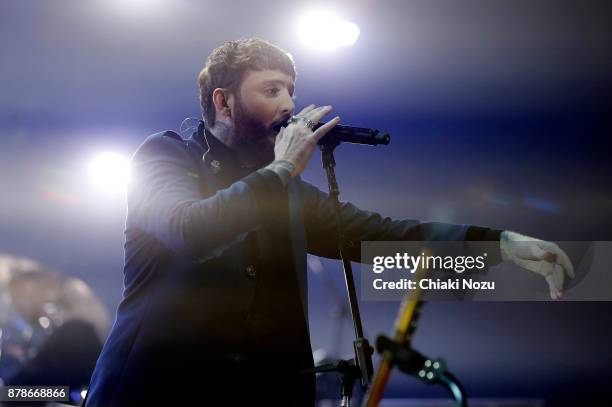 James Arthur performs at SSE Arena Wembley on November 24, 2017 in London, England.