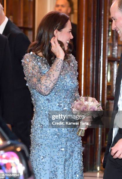 Catherine, Duchess of Cambridge attends the Royal Variety Performance at the Palladium Theatre on November 24, 2017 in London, England.