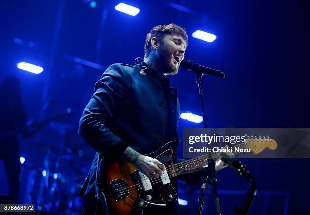 James Arthur performs at SSE Arena Wembley on November 24, 2017 in London, England.