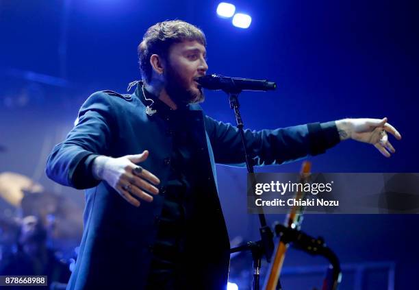 James Arthur performs at SSE Arena Wembley on November 24, 2017 in London, England.