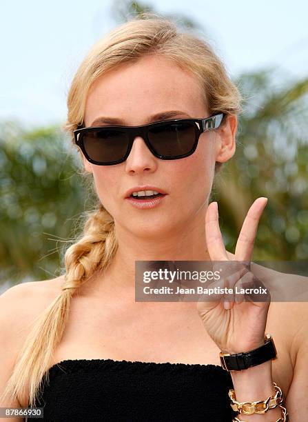 Actress Diana Kruger attends the 'Inglourious Basterds' Photo Call at the Palais des Festivals during the 62nd Annual Cannes Film Festival on May 20,...