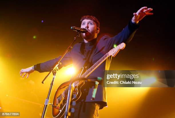 James Arthur performs at SSE Arena Wembley on November 24, 2017 in London, England.