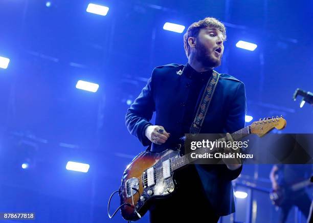 James Arthur performs at SSE Arena Wembley on November 24, 2017 in London, England.