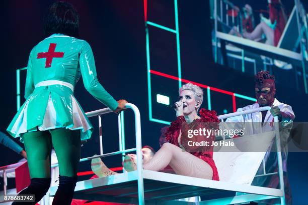 Claire Richards of Steps perform at The O2 Arena on November 24, 2017 in London, England.