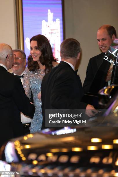 Catherine, Duchess of Cambridge and Prince William, Duke of Cambridge attend the Royal Variety Performance at Palladium Theatre on November 24, 2017...